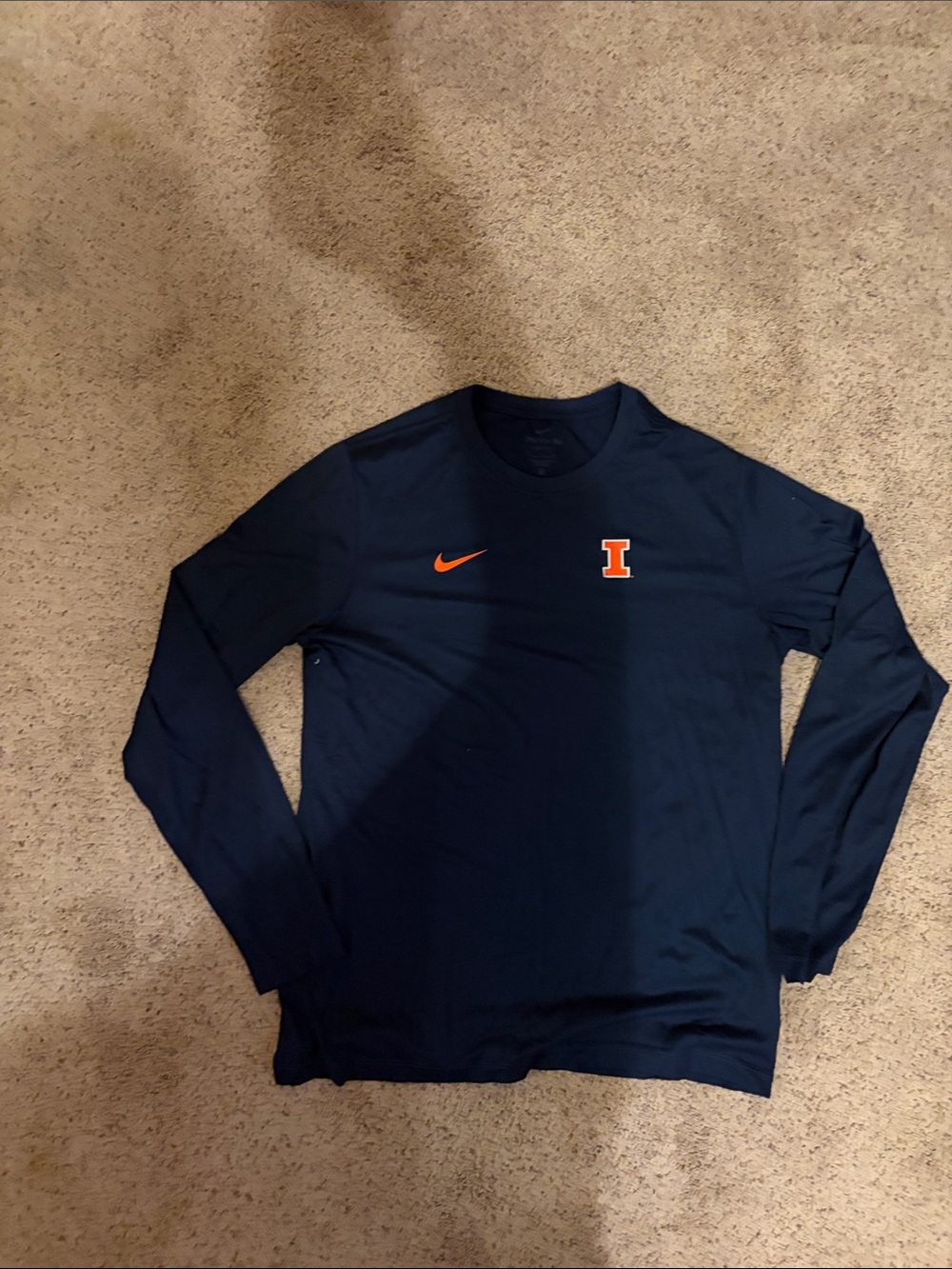 Illinois Nike Dri-fit navy long sleeve shirt